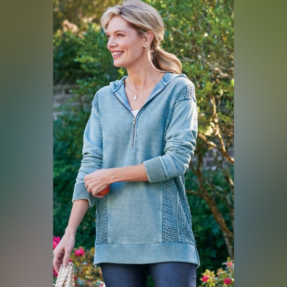 NWT Soft Surroundings Viveca French Terry Tunic Size Large